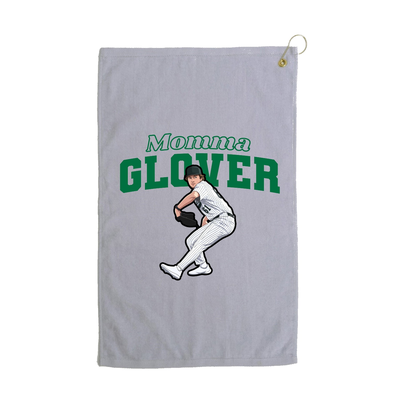 Golf Towel — Mothers Day Block in Grey