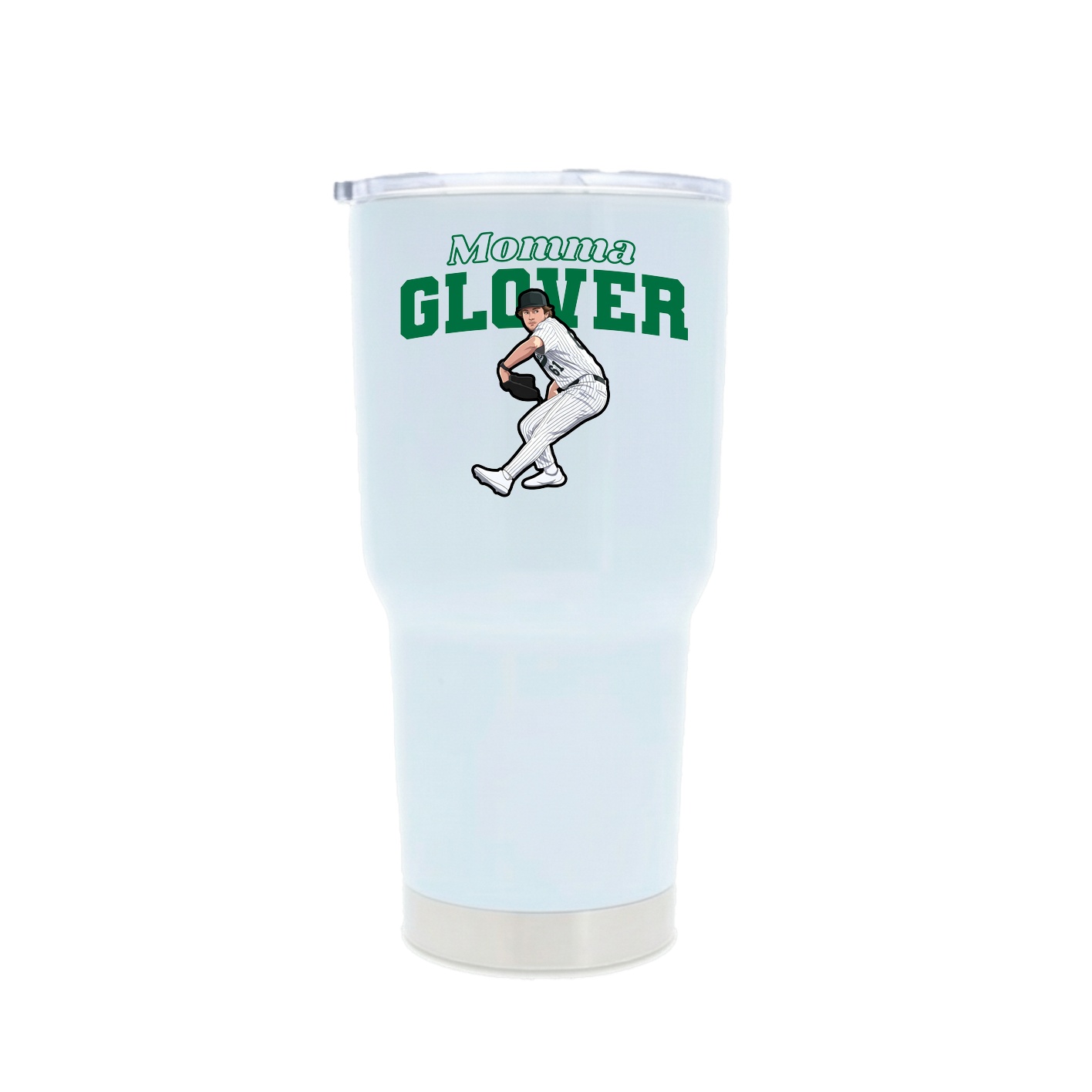 30oz Stainless Steel Tumbler — Mothers Day Block in White