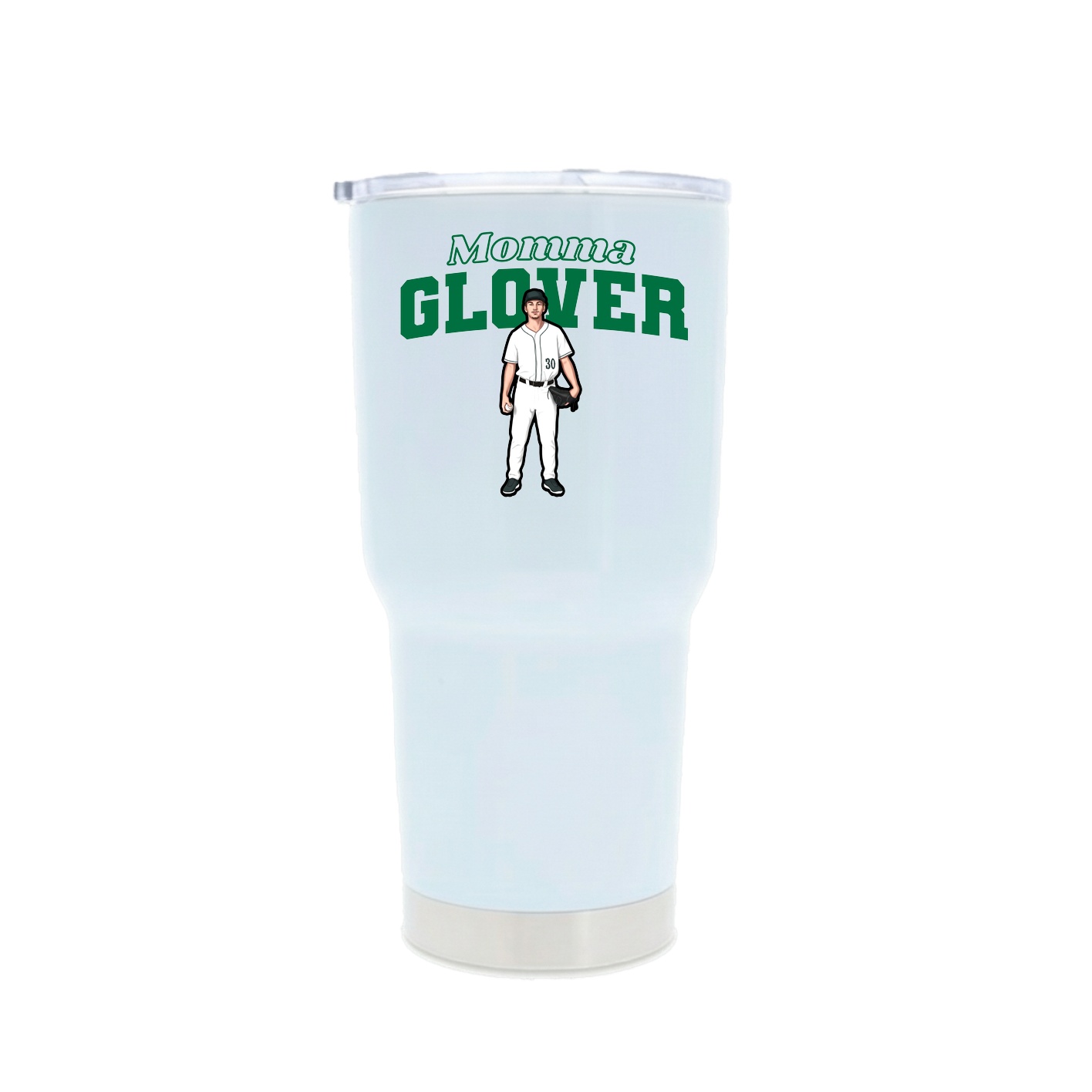 30oz Stainless Steel Tumbler — Mothers Day Block in White