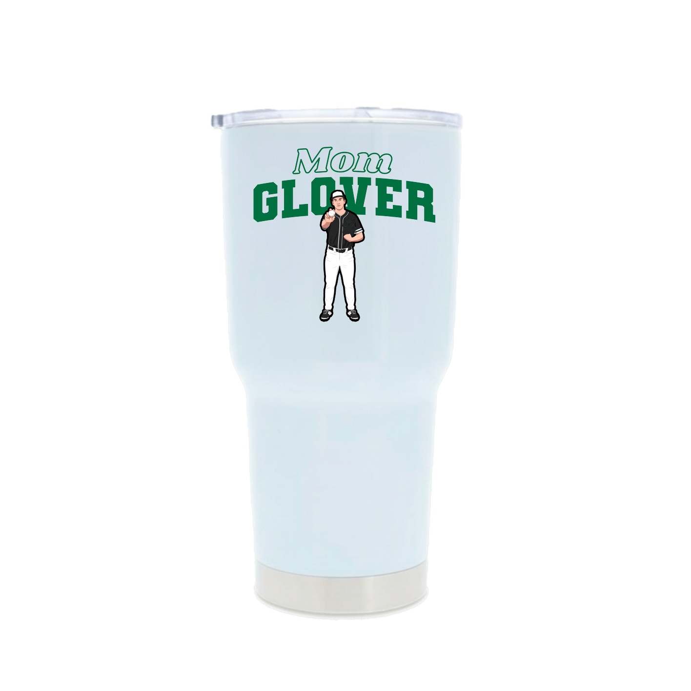30oz Stainless Steel Tumbler — Mothers Day Block in White