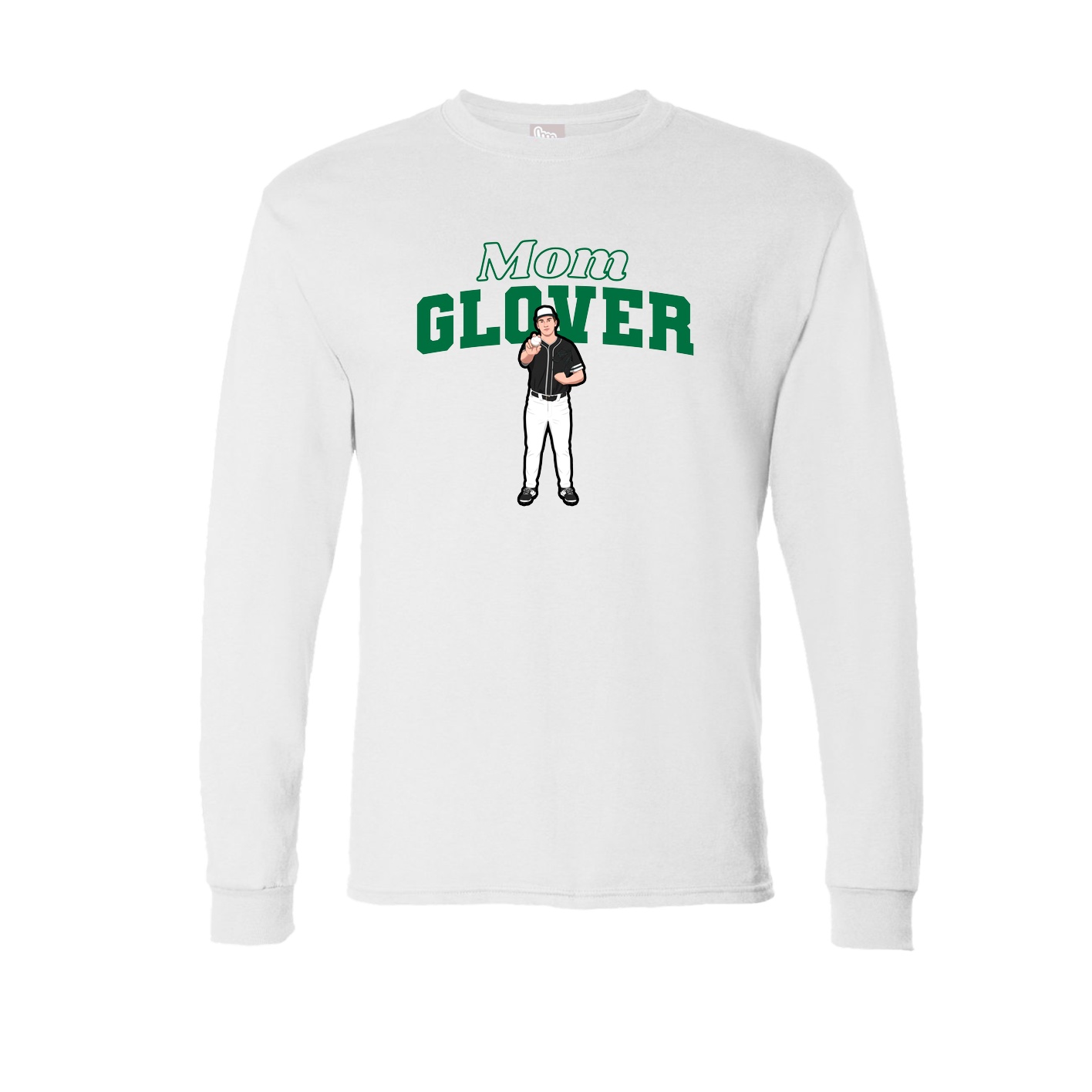 Long Sleeve Tee — Mothers Day Block in White