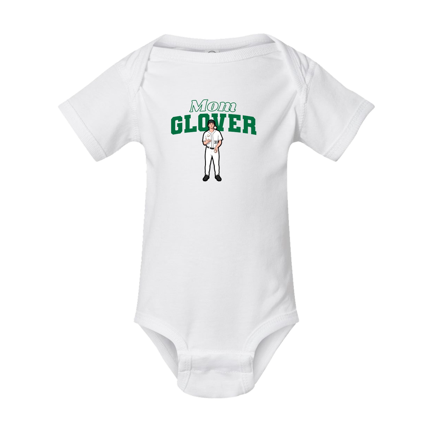 Baby Onesie — Mothers Day Block in White