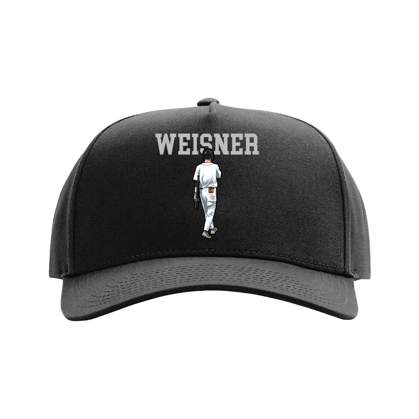 Full Fabric Five-Panel Champ Cap — Shirsey in Black