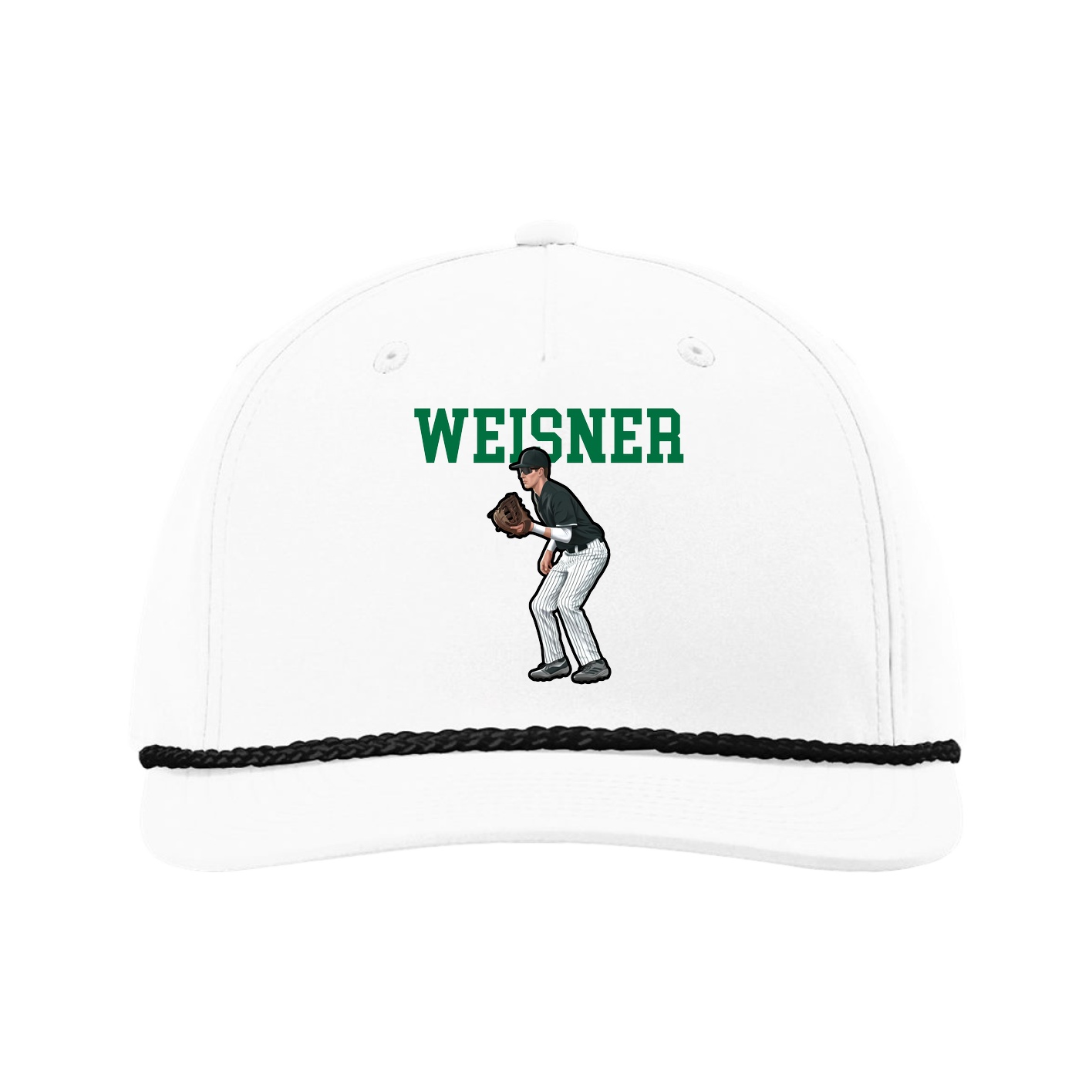 Five-Panel Classic Rope Cap — Shirsey in White