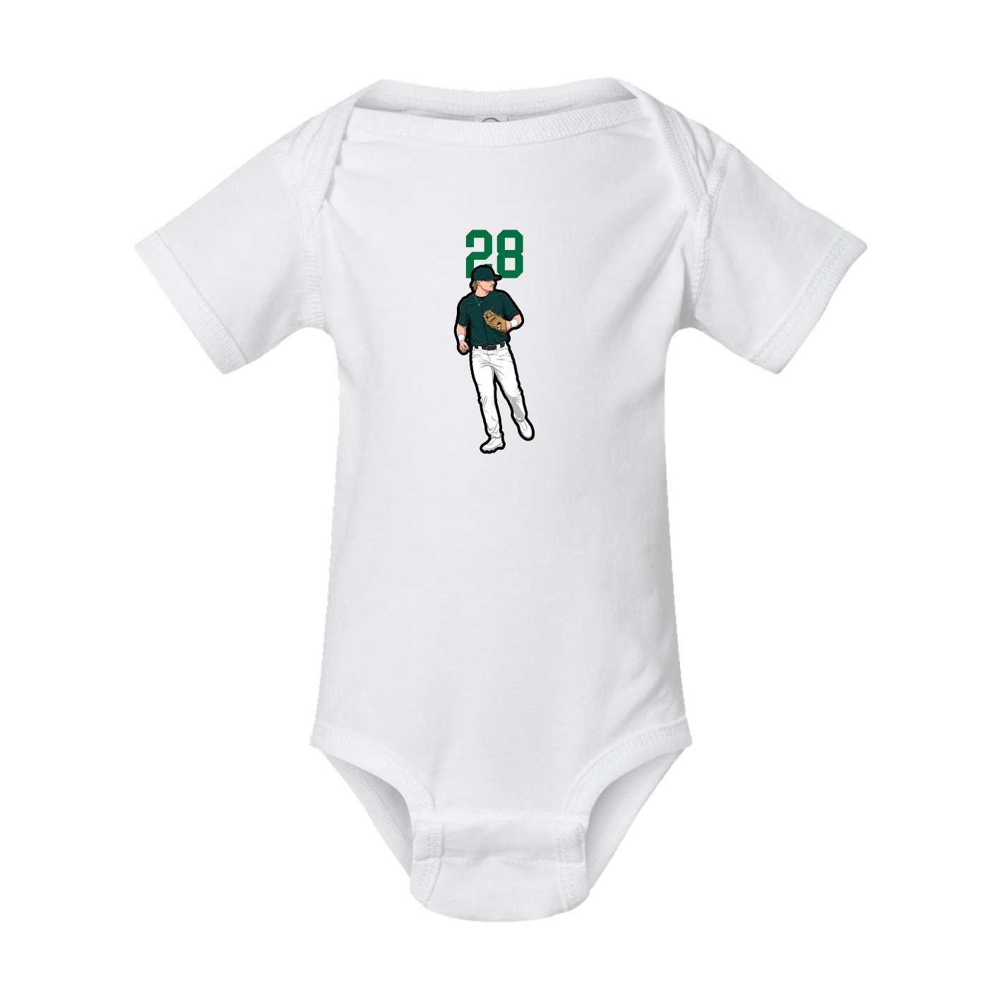 Baby Onesie — Number Top in White