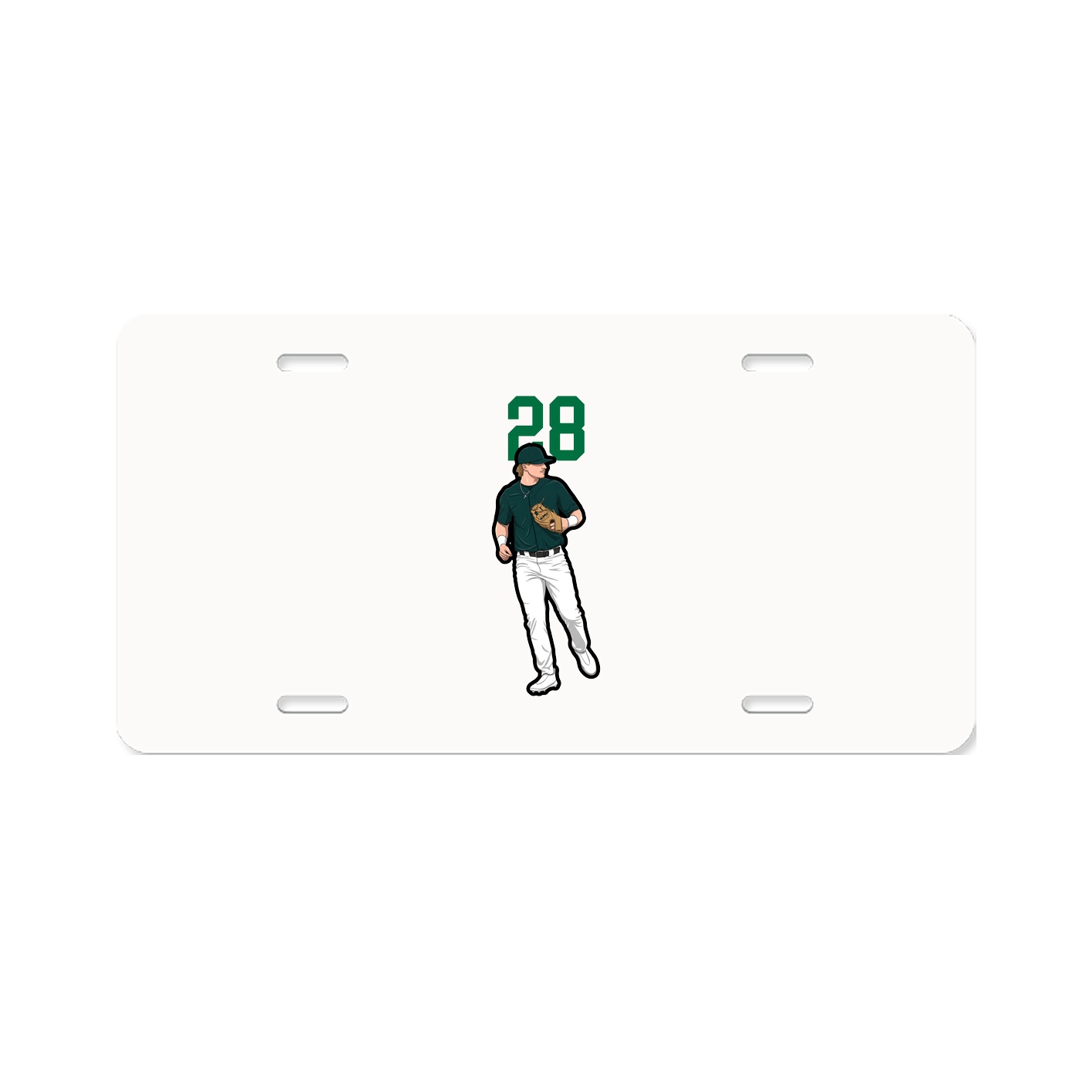 License Plate — Number Top in Classic