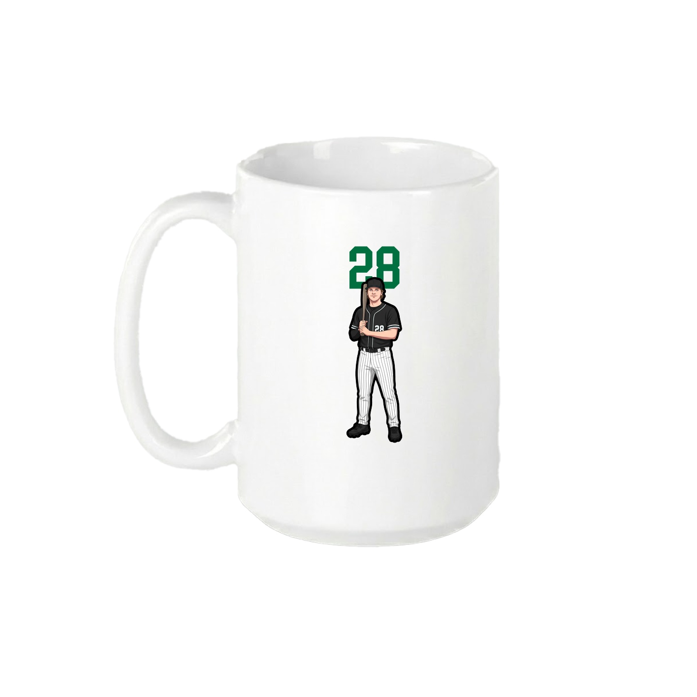 15oz Coffee Mug — Number Top in White