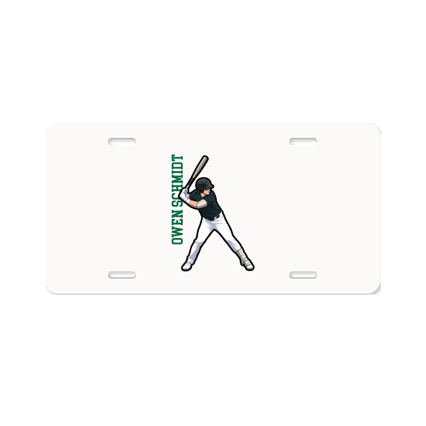 License Plate — Name Vertical in Classic
