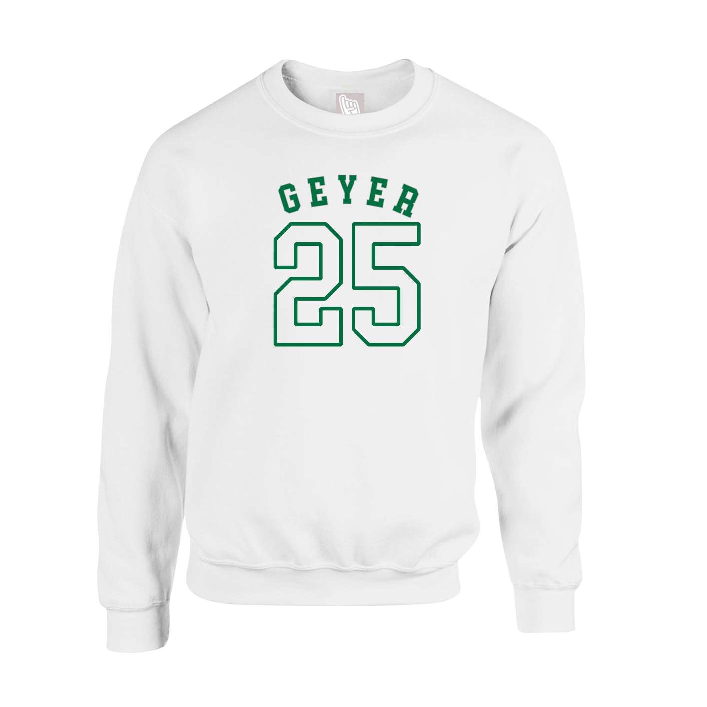Fleece Crew — Shirsey Arch in White