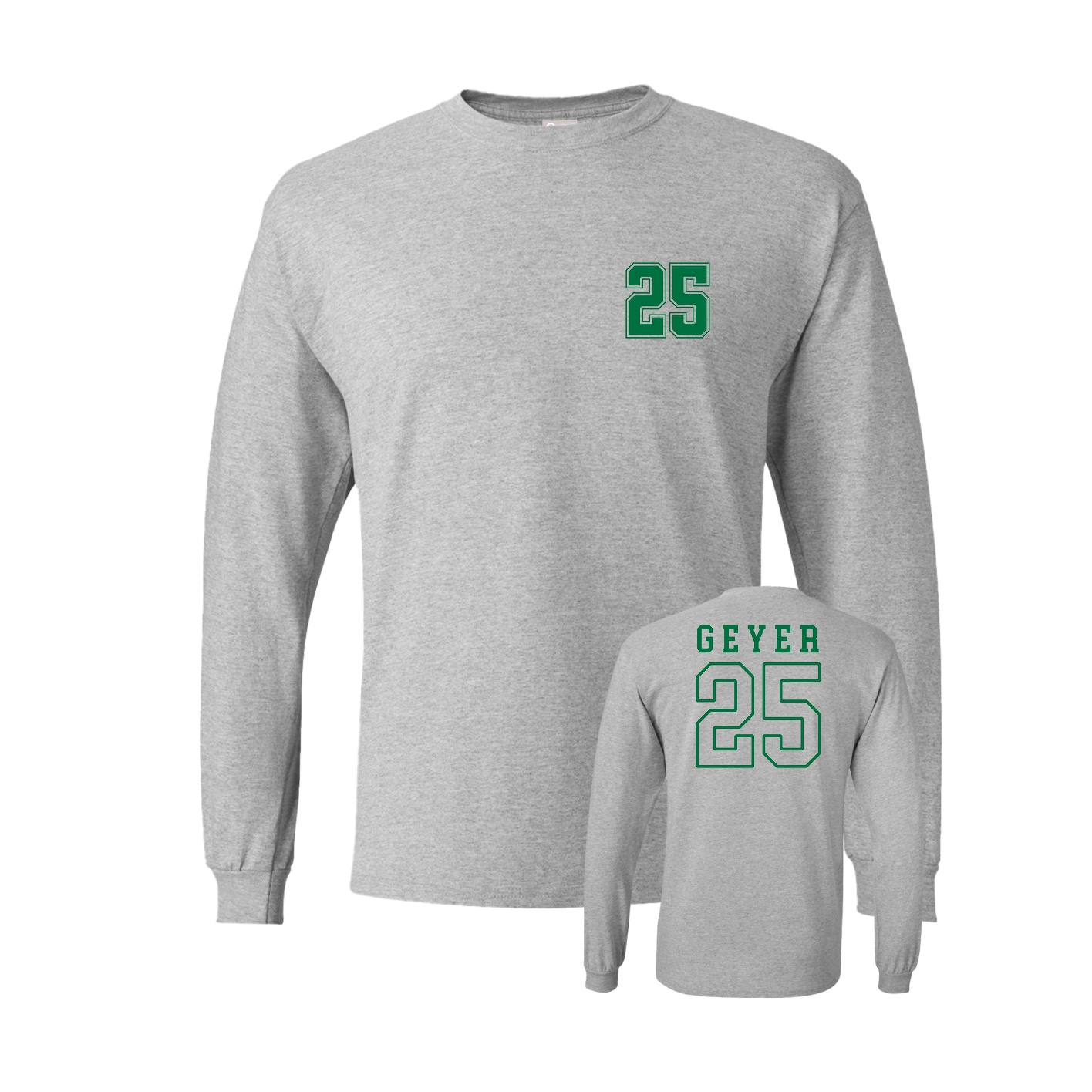 Long Sleeve Tee — Chest Back in Grey