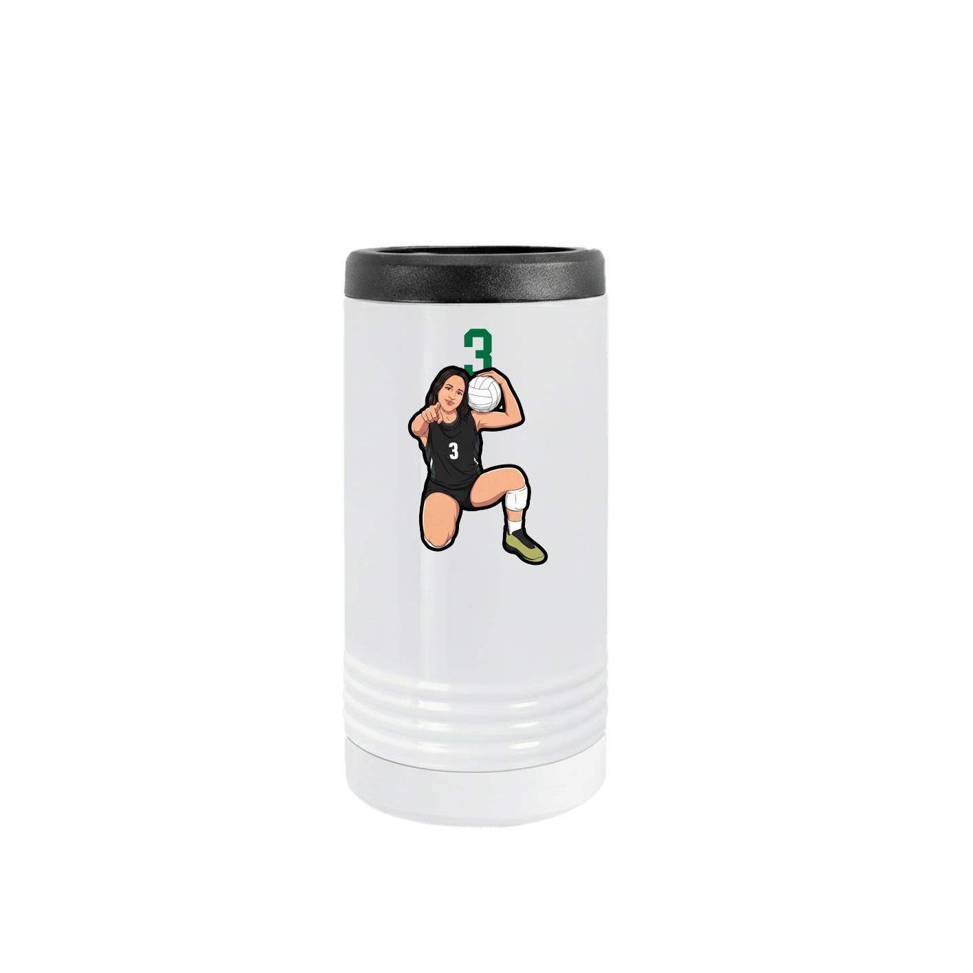 Slim Beverage Holder — Number Top in White