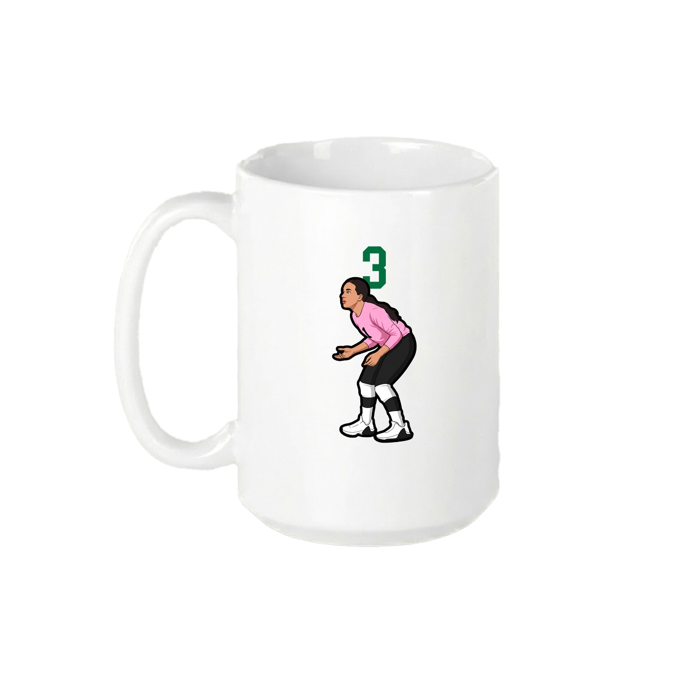15oz Coffee Mug — Number Top in White