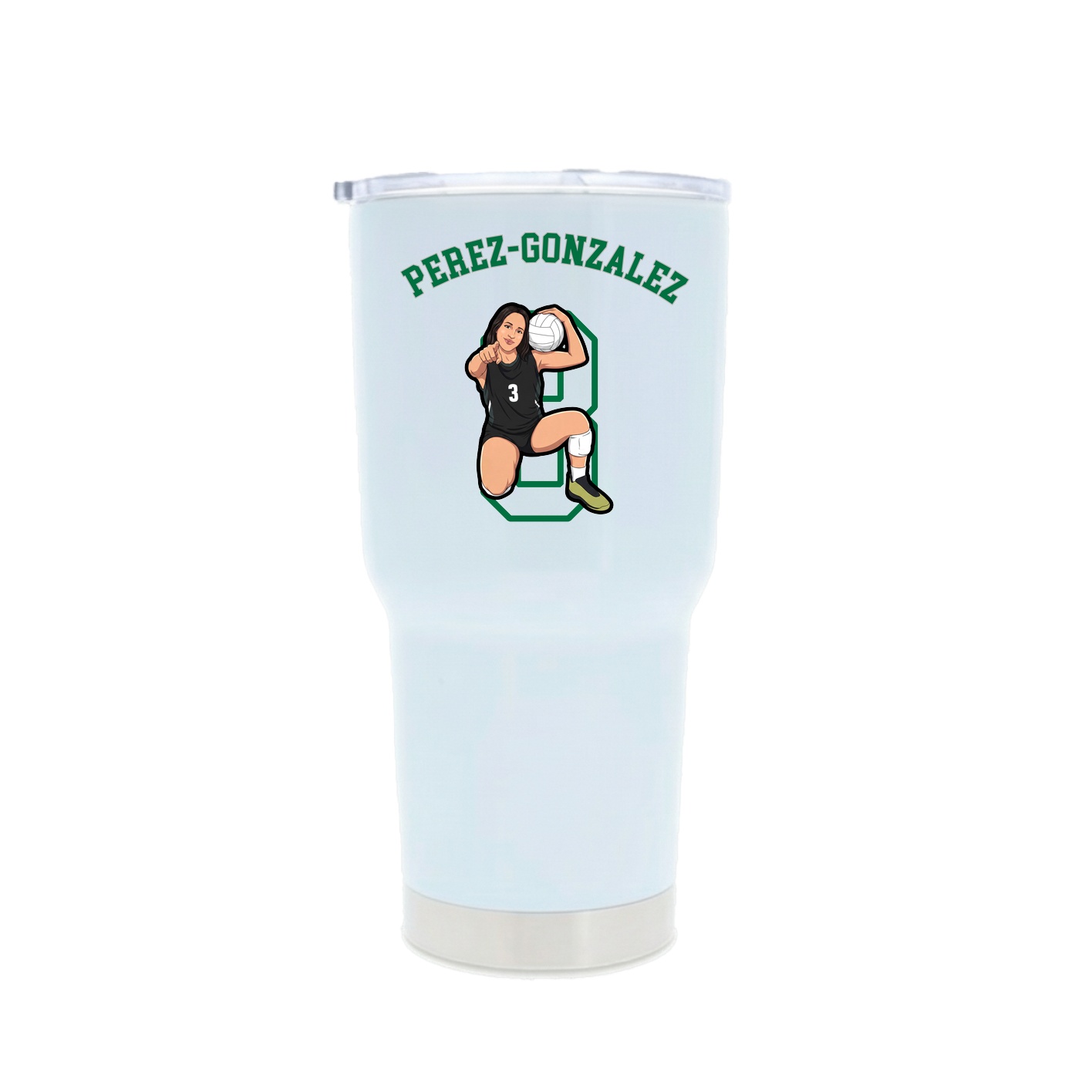 30oz Stainless Steel Tumbler — Shirsey Arch in White