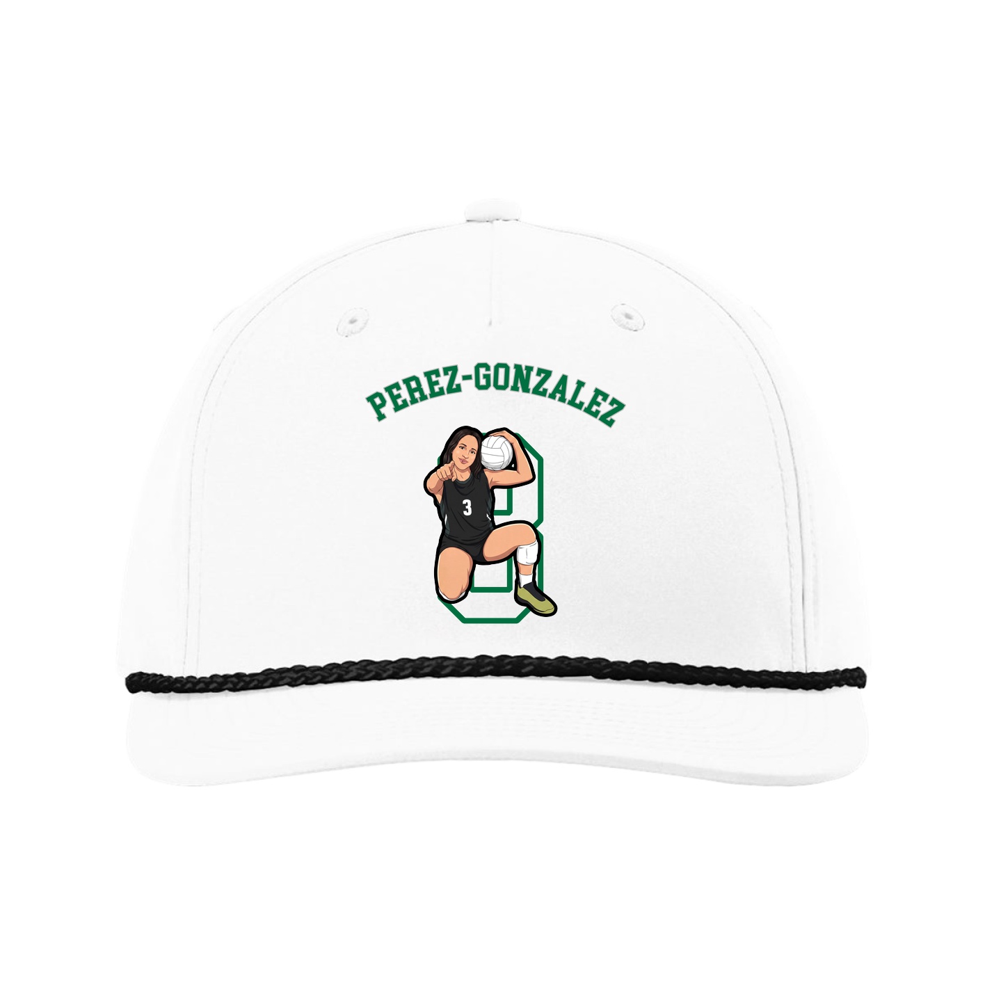 Five-Panel Classic Rope Cap — Shirsey Arch in White
