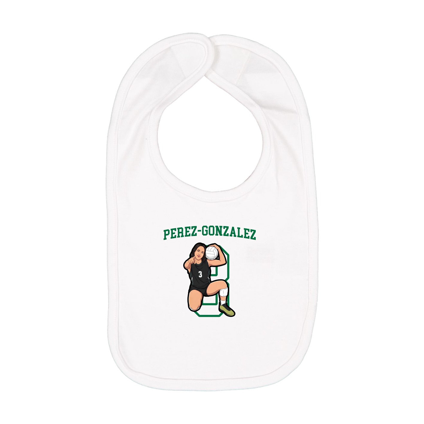 Infant Bib — Shirsey in White