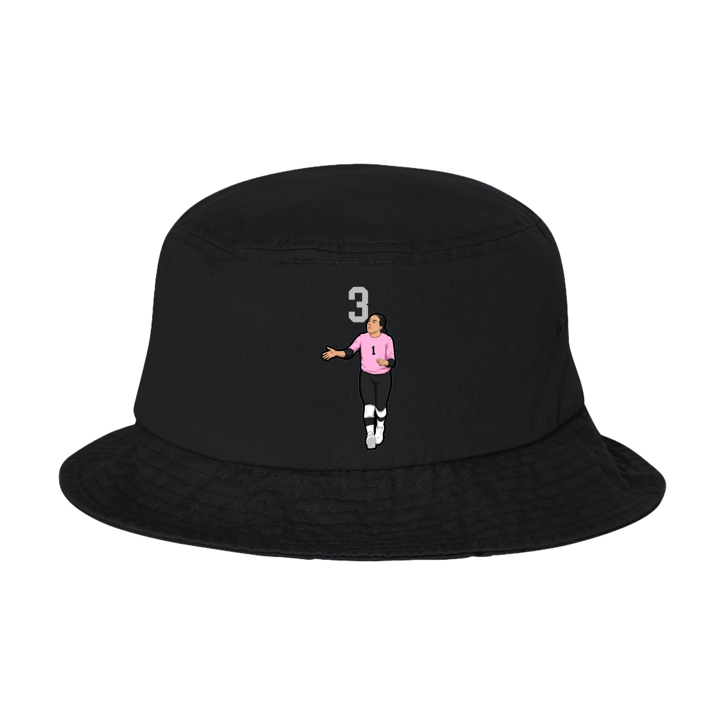 Bucket Cap — Number Top in Black