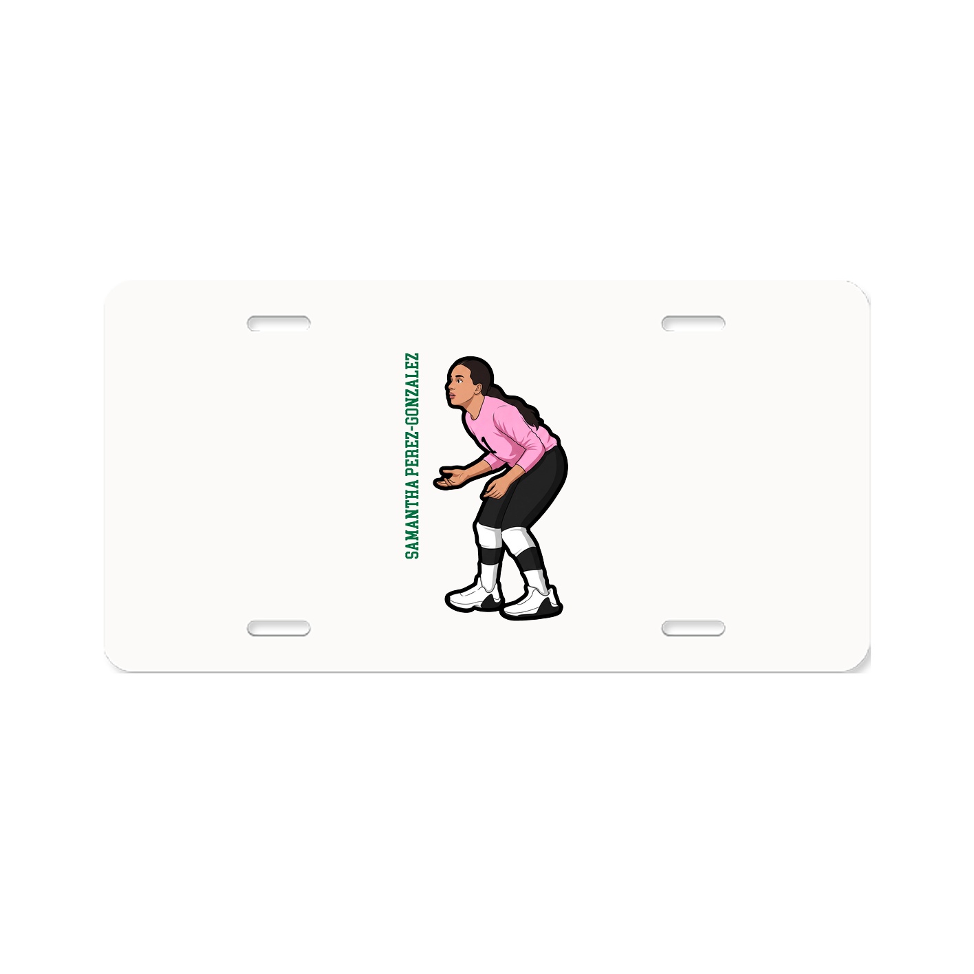 License Plate — Name Vertical in Classic