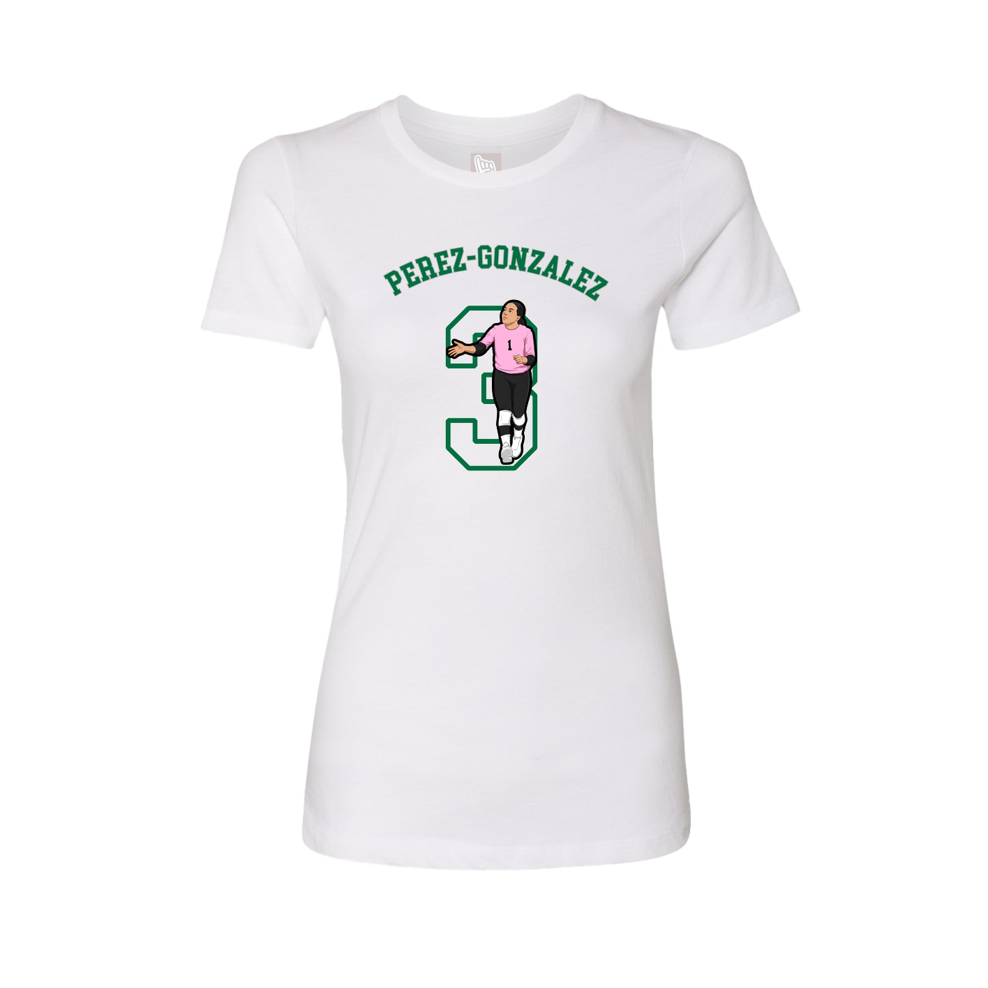Fitted Women's Tee — Shirsey Arch in White