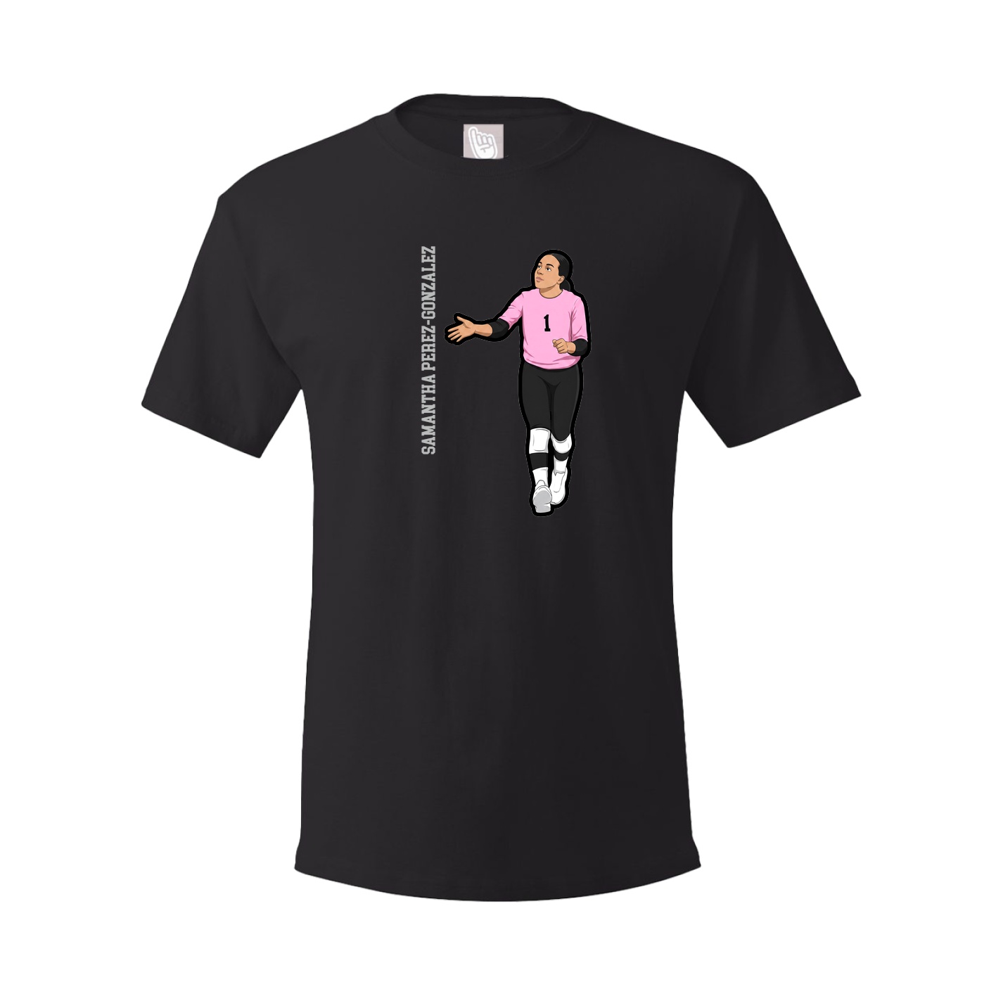 Tee — Name Vertical in Black