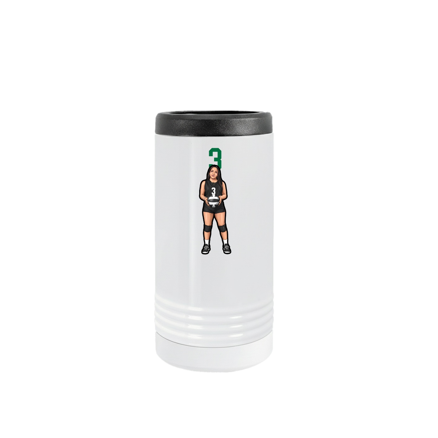 Slim Beverage Holder — Number Top in White