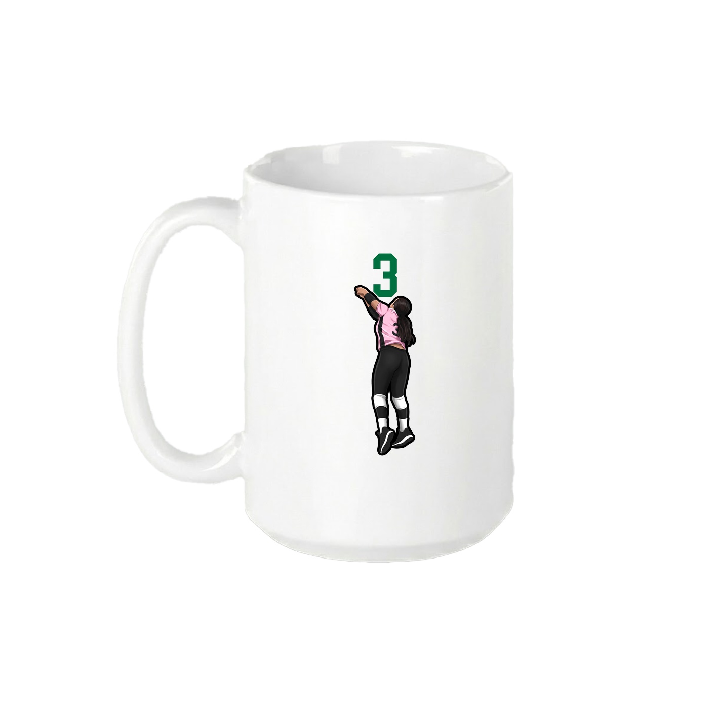 15oz Coffee Mug — Number Top in White
