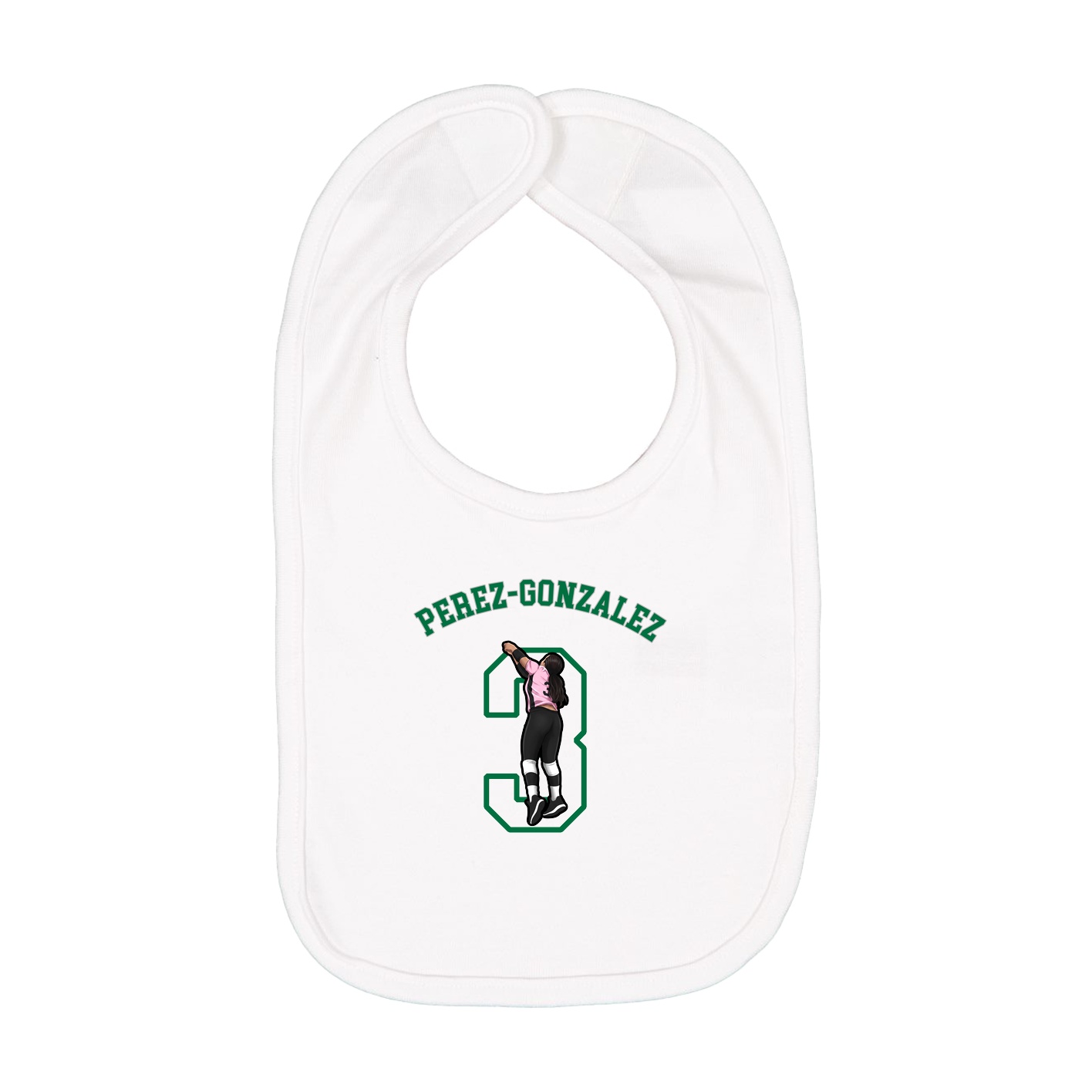 Infant Bib — Shirsey Arch in White