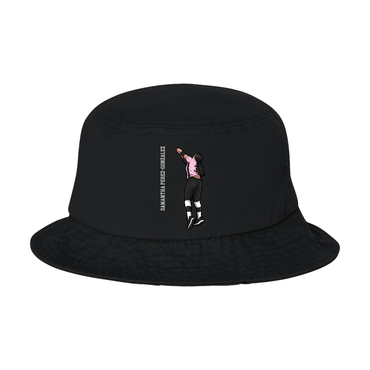 Bucket Cap — Name Vertical in Black