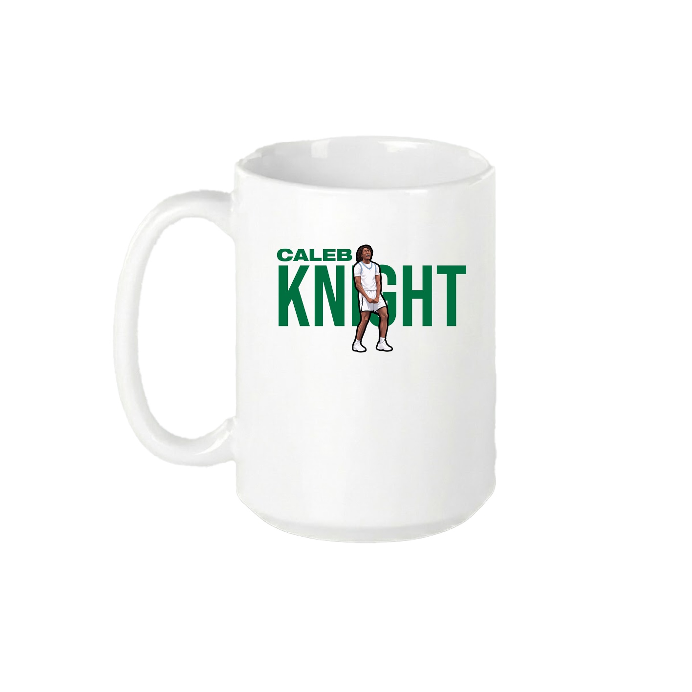 15oz Coffee Mug — Player Name in White