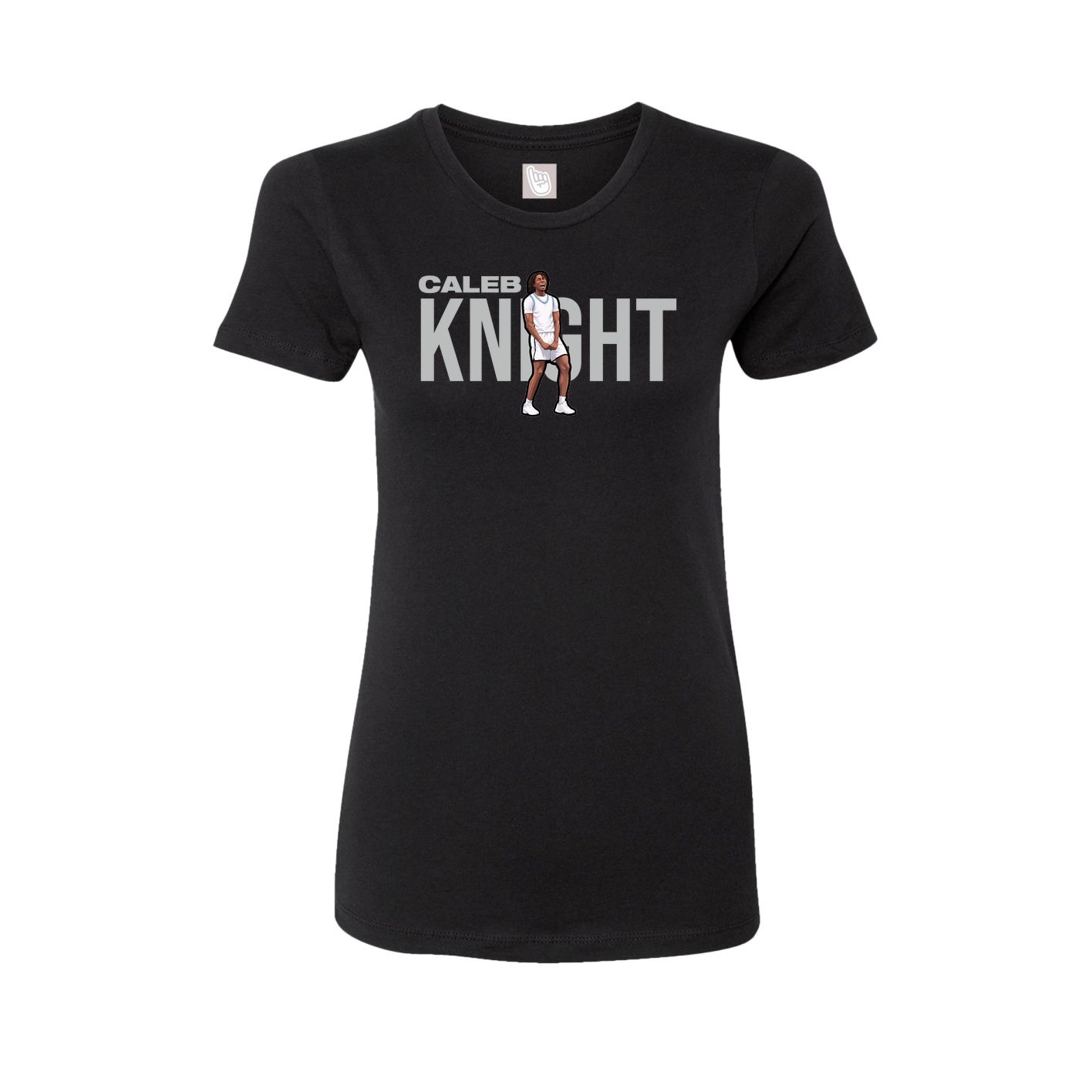 Fitted Women's Tee — Player Name in Black
