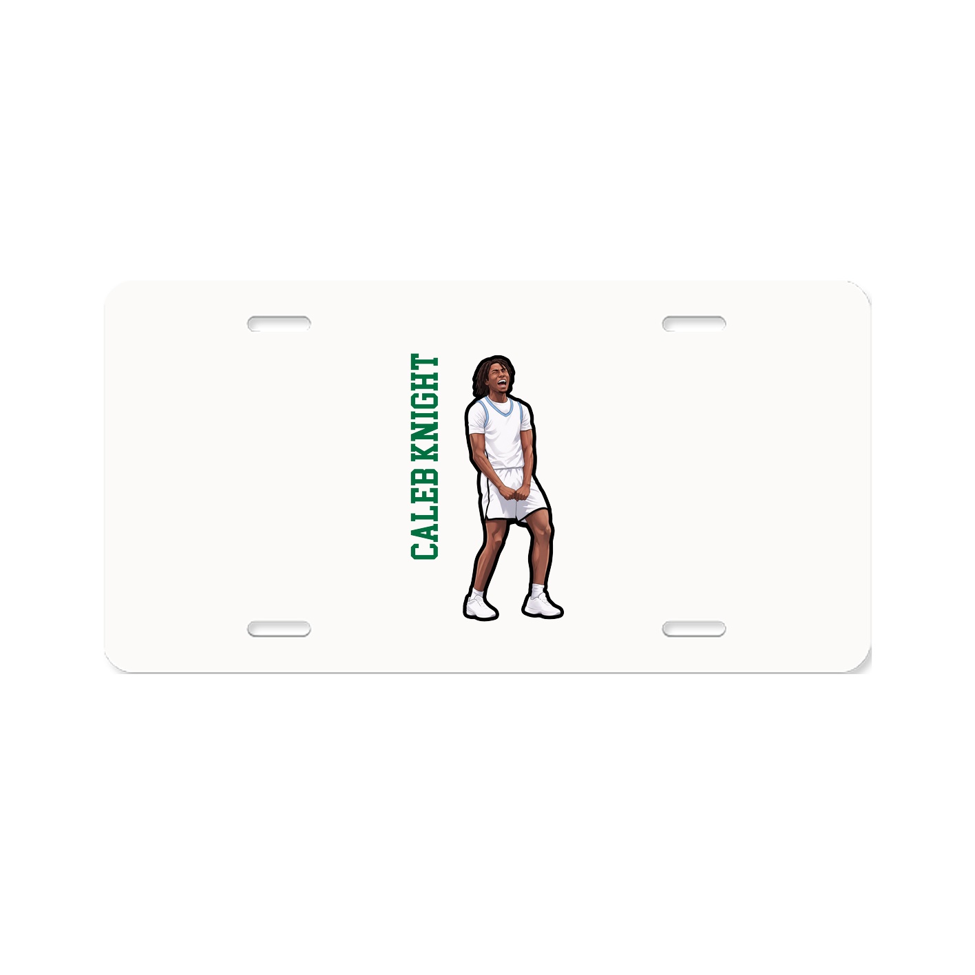 License Plate — Name Vertical in Classic