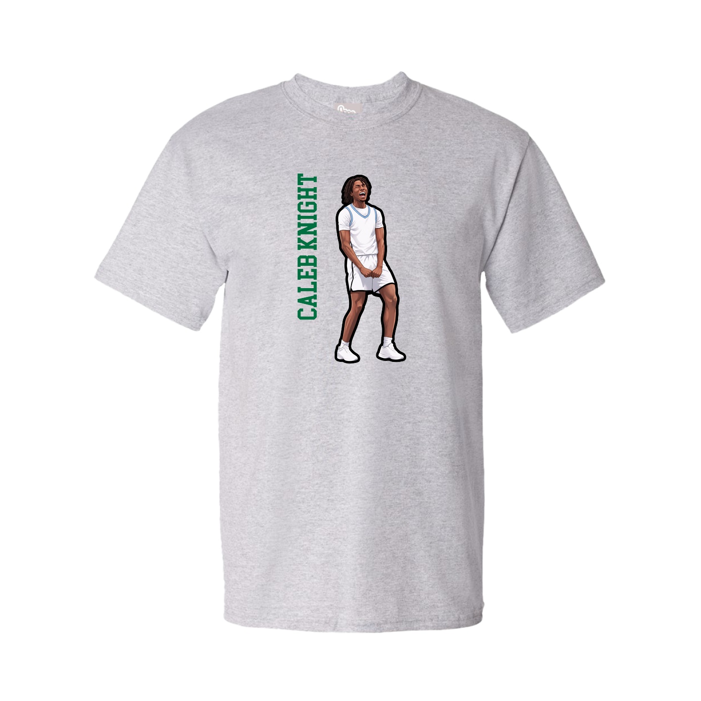 Tee — Name Vertical in Grey