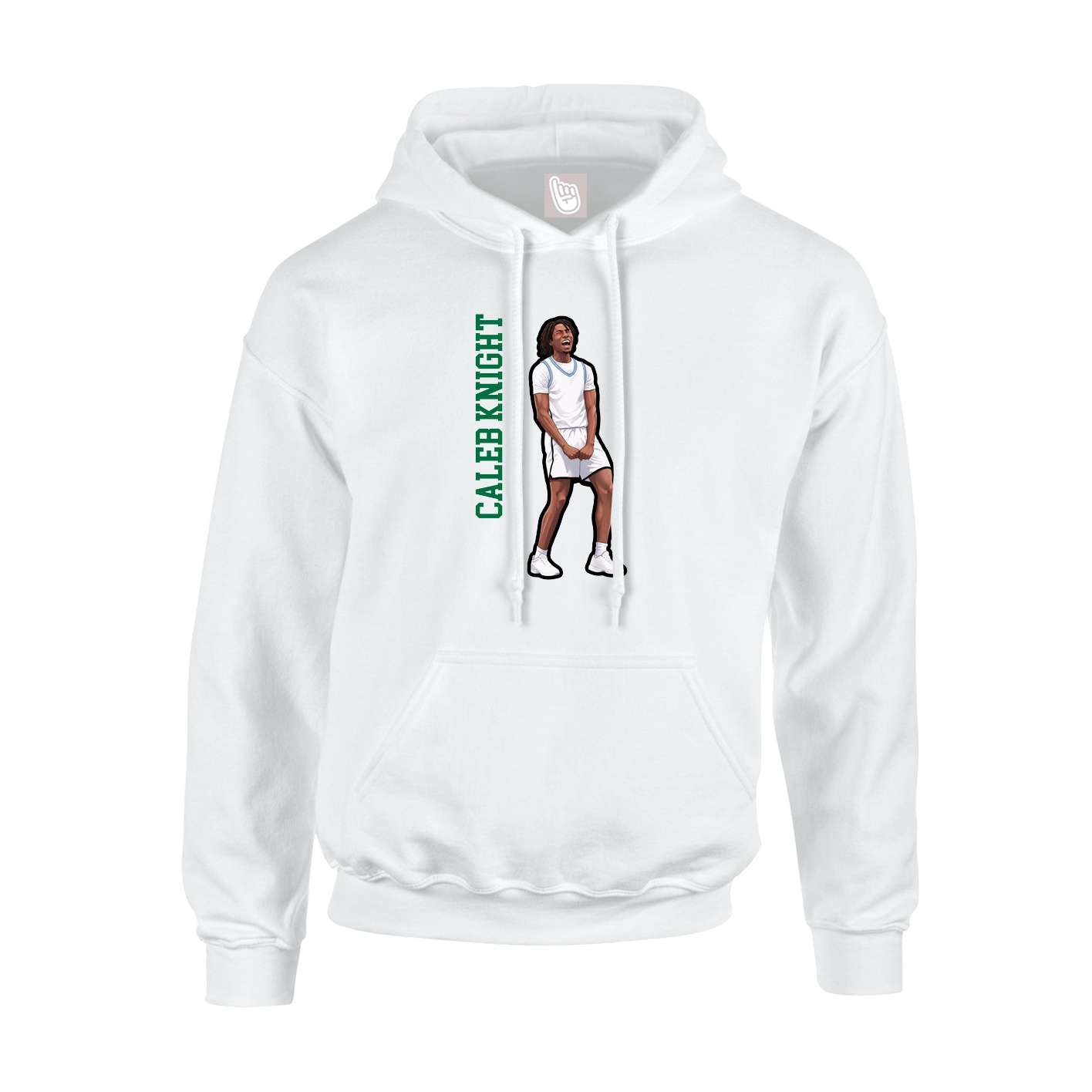 Hoodie — Name Vertical in White