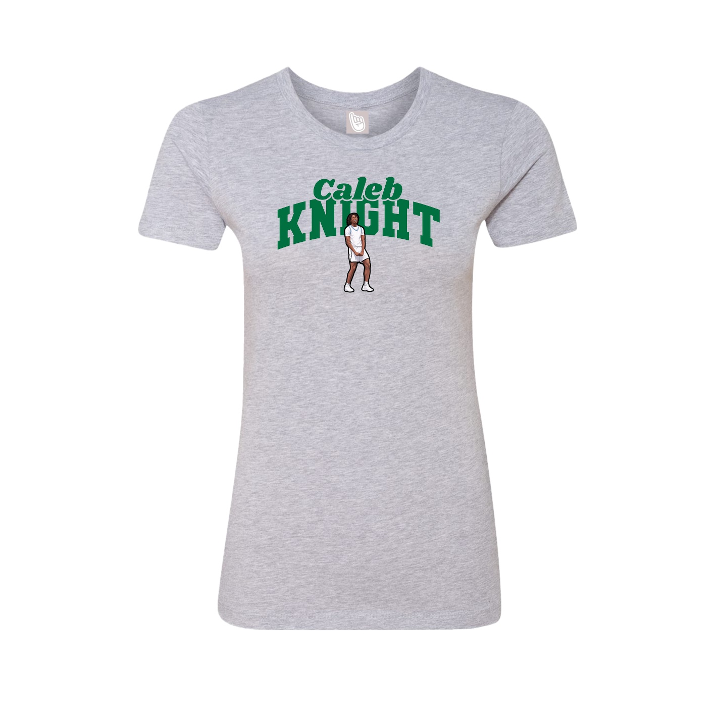 Fitted Women's Tee — Signature Arch in Grey