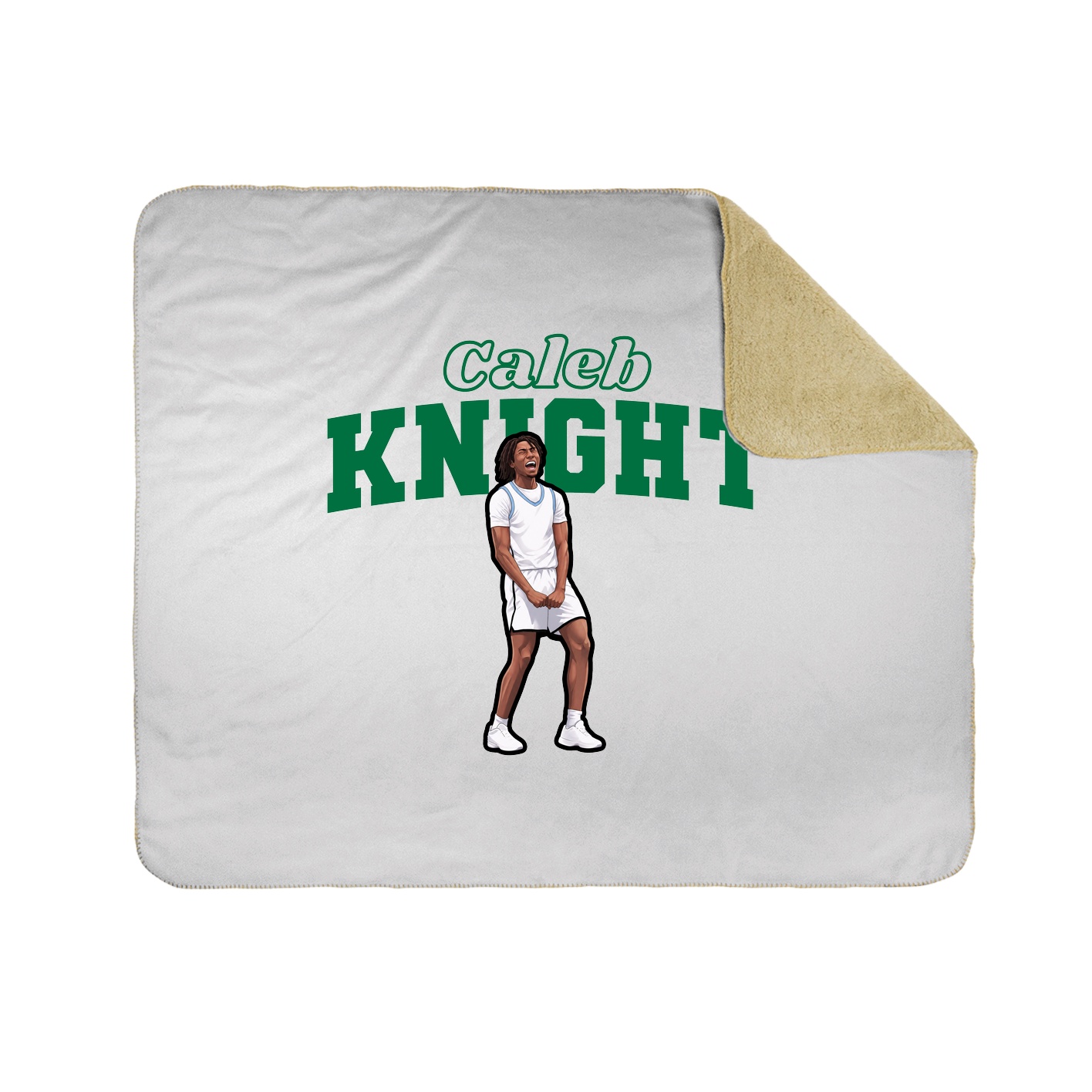 Throw Blanket — Name Arch in White