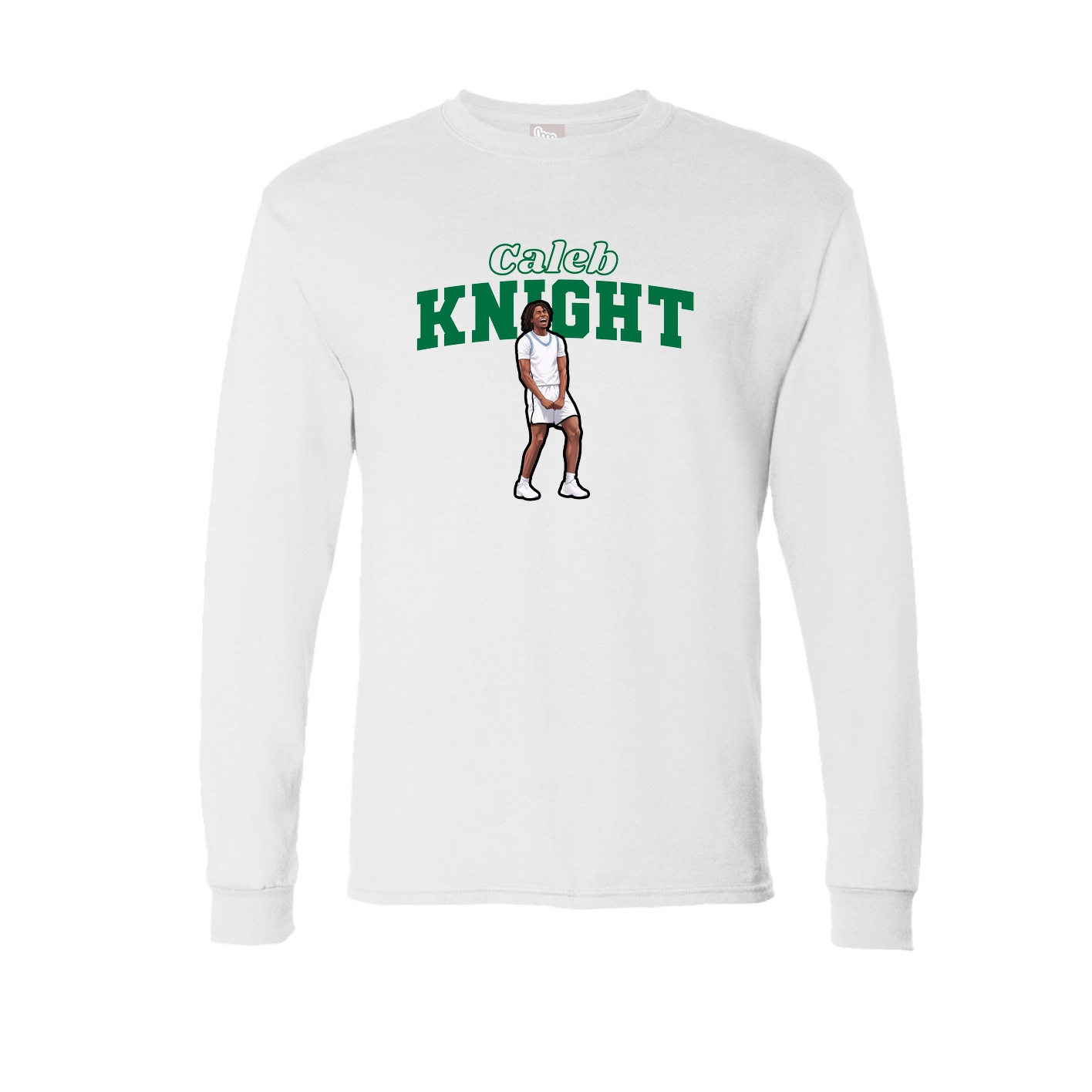 Long Sleeve Tee — Name Arch in White
