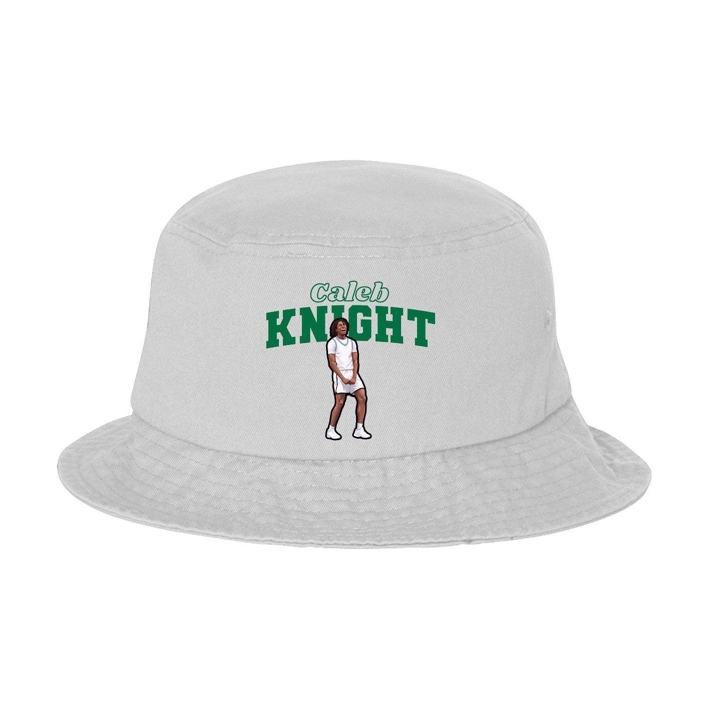 Bucket Cap — Name Arch in White