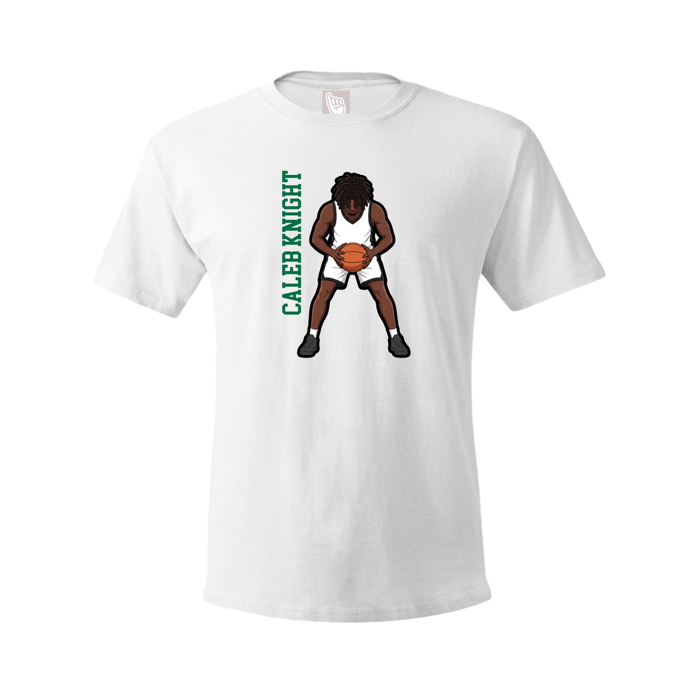 Tee — Name Vertical in White