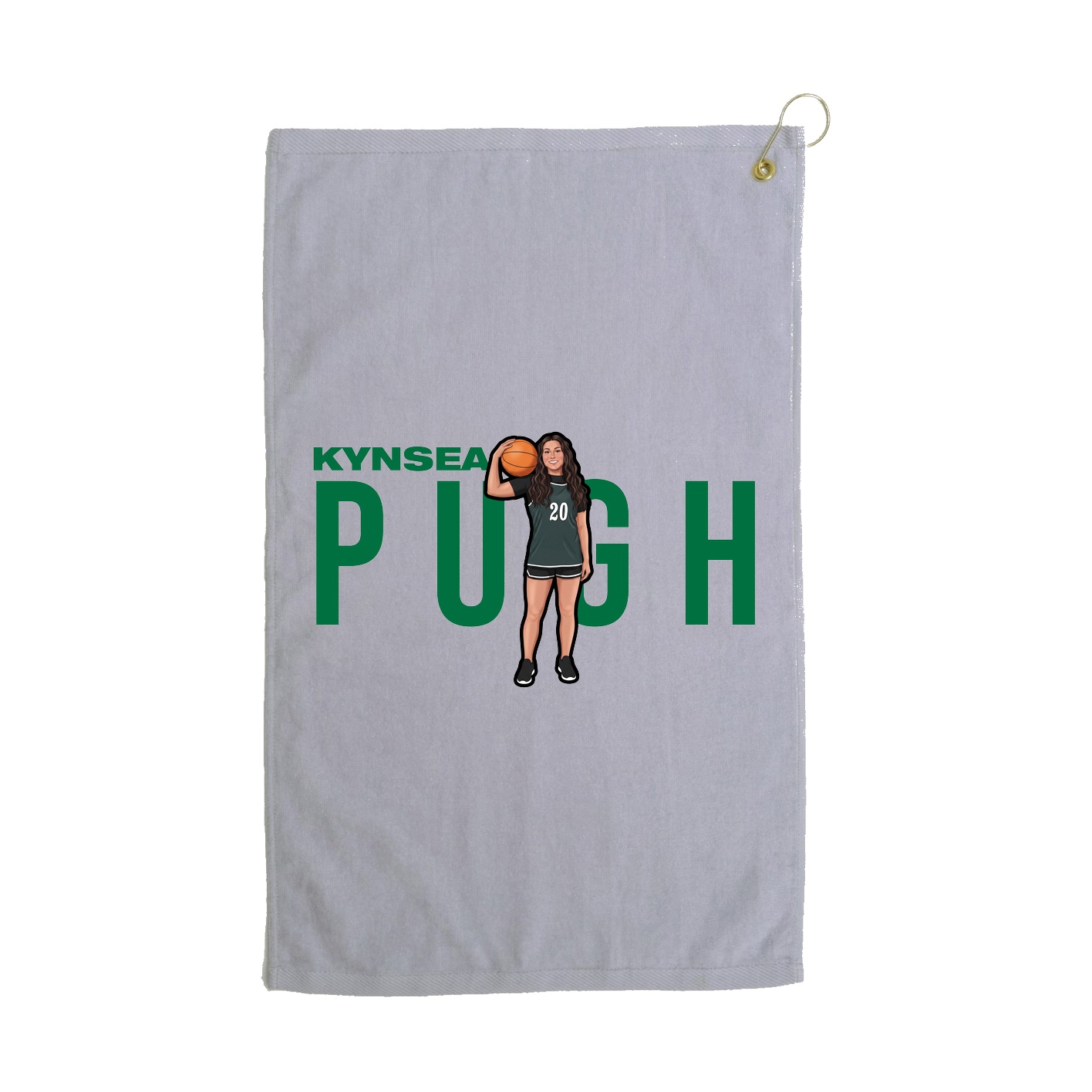 Golf Towel — Player Name in Grey