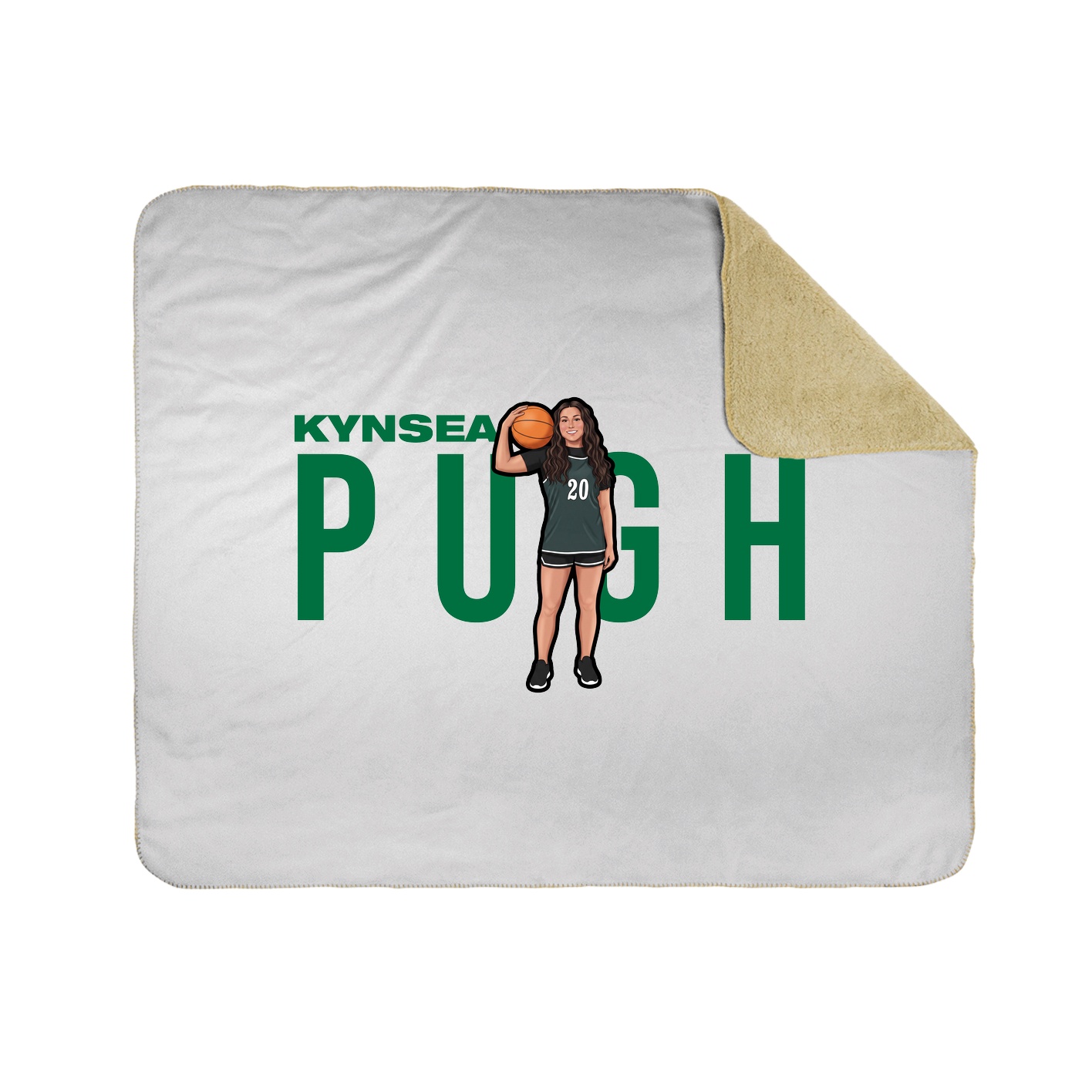 Throw Blanket — Player Name in White