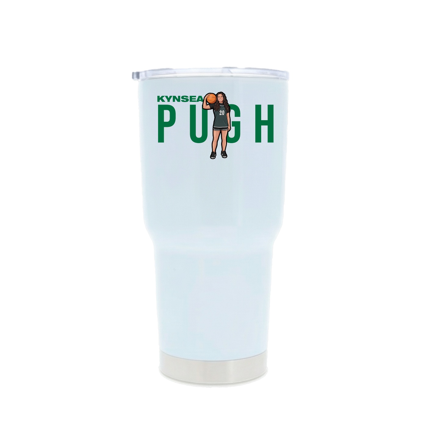 30oz Stainless Steel Tumbler — Player Name in White