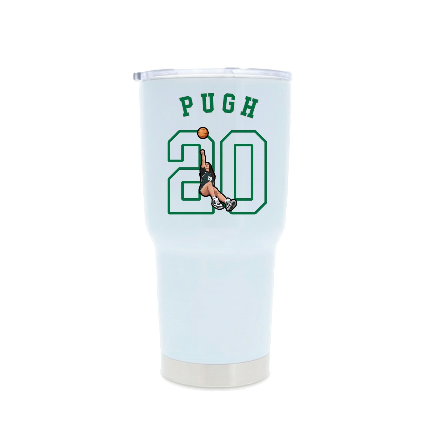 30oz Stainless Steel Tumbler — Shirsey Arch in White