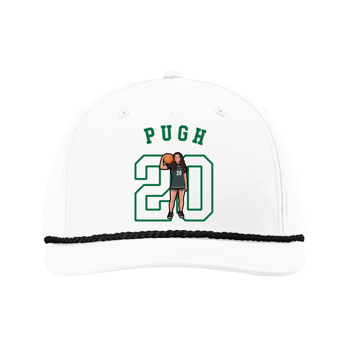 Five-Panel Classic Rope Cap — Shirsey Arch in White
