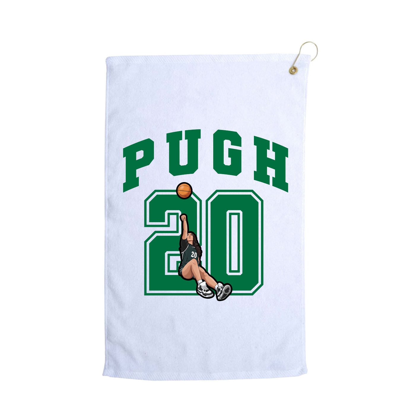 Golf Towel — Number in White