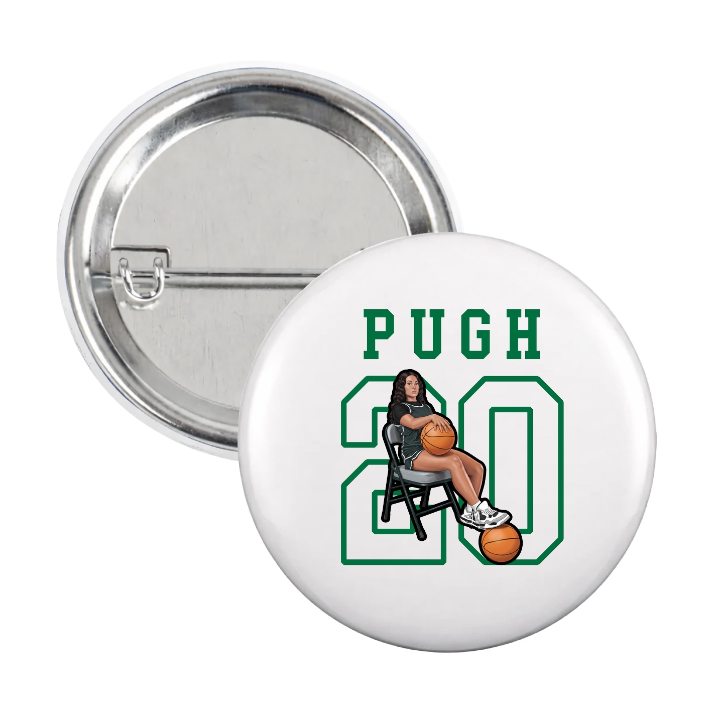 Game Day Button — Shirsey in White