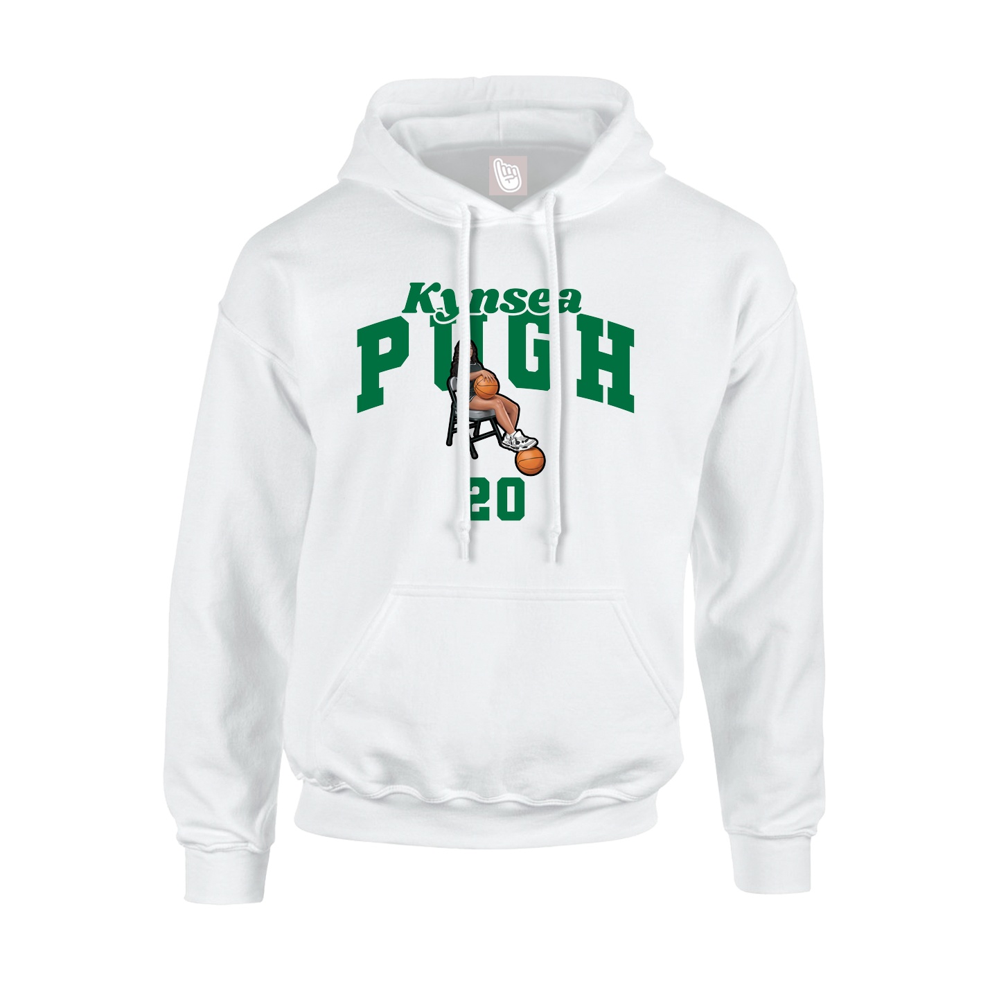 Hoodie — Signature Arch in White