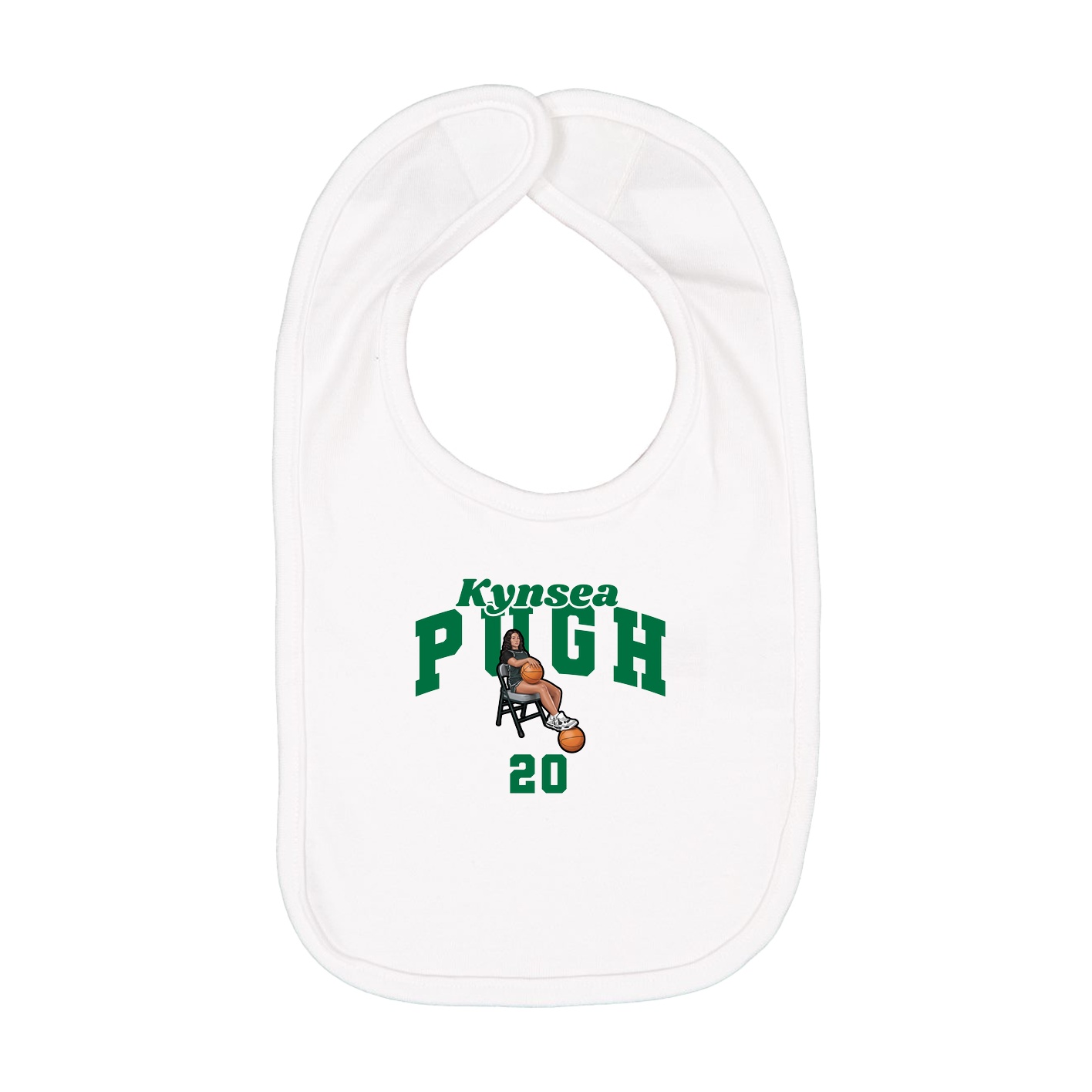 Infant Bib — Signature Arch in White