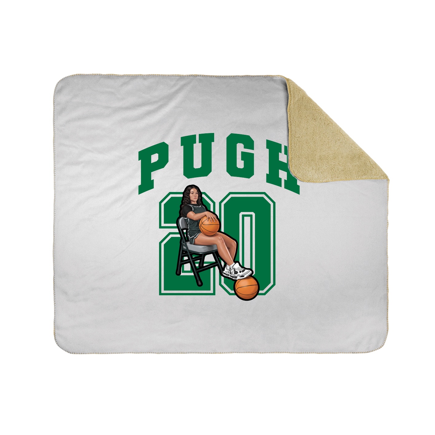 Throw Blanket — Number in White