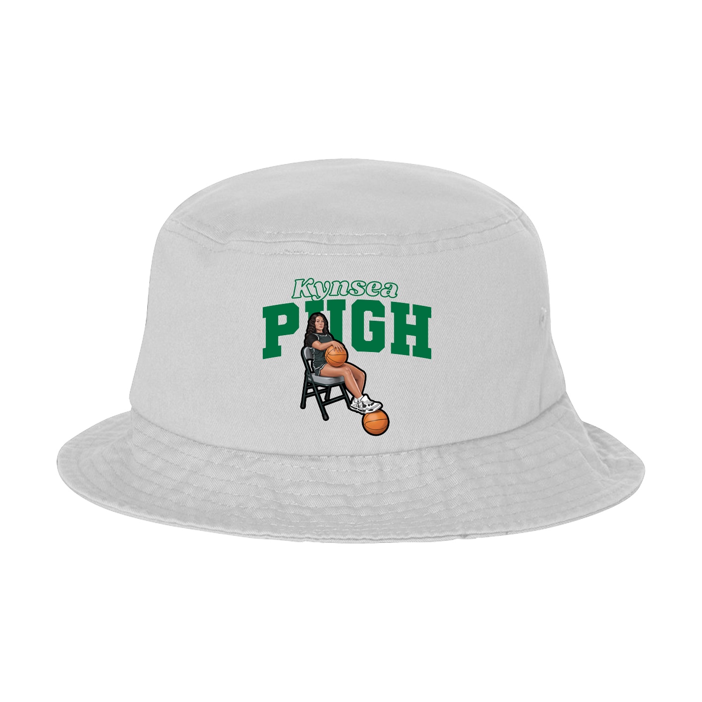 Bucket Cap — Name Arch in White