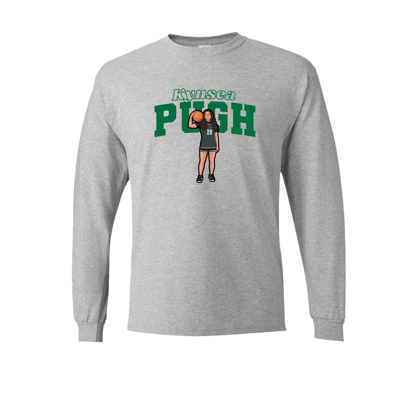Long Sleeve Tee — Name Arch in Grey