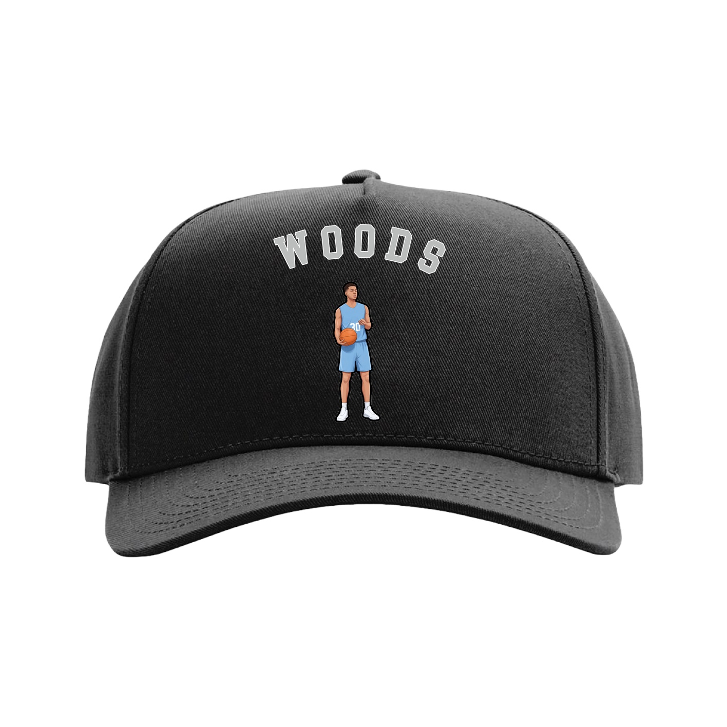Full Fabric Five-Panel Champ Cap — Shirsey Arch in Black